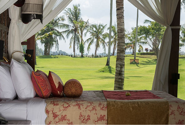 Kaba Kaba Estate - Beringkit (master) bedroom garden view1